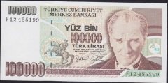 7.EMİSYON 3.TERTİP 100000 LİRA F12 455199 ÇİL