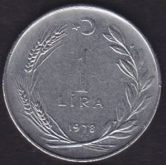 1978 Yılı 1 Lira Düz