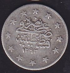 1293/22 Abdulhamid 2 Kuruş Gümüş