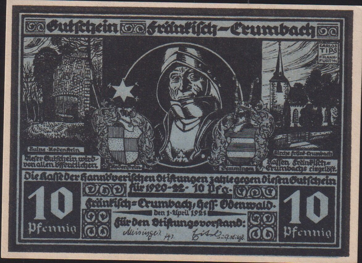Almanya 10 Pfennig Notgeld 1921 Çil