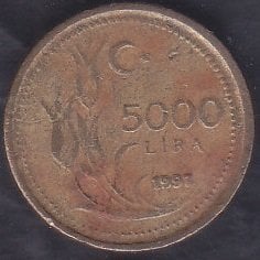 1997 Yılı 5000 Lira