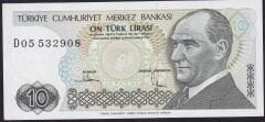 7.Emisyon 2.Tertip 10 Lira D05 532908 Çil