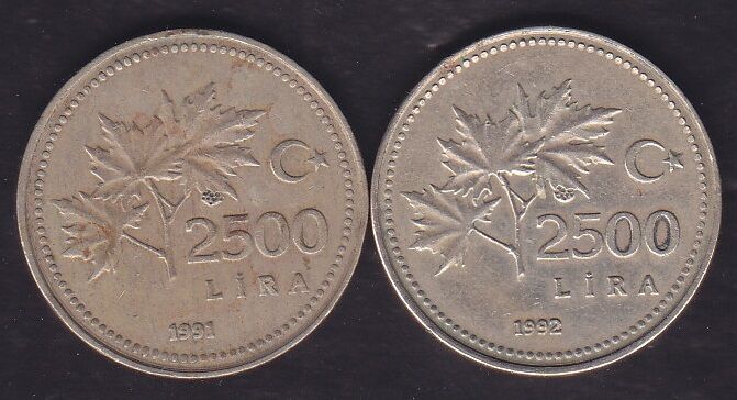 1991-92 Yılı 2500 Lira