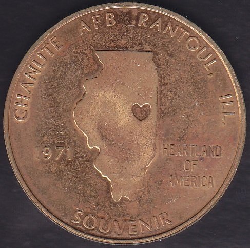 AMERİKA CHANUTE AFB RANTOUL ILL. SOUVENIR MADALYON 1971