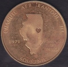 AMERİKA CHANUTE AFB RANTOUL ILL. SOUVENIR MADALYON 1971