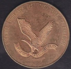 AMERİKA CHANUTE AFB RANTOUL ILL. SOUVENIR MADALYON 1971