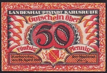 Almanya 50 Pfennig Notgeld 1920 Çil