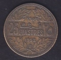 LÜBNAN 25 PİASTRE 1952