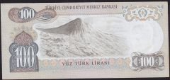 6.Emisyon 2.Tertip 100 Lira F58 195813 Çok Çok Temiz+