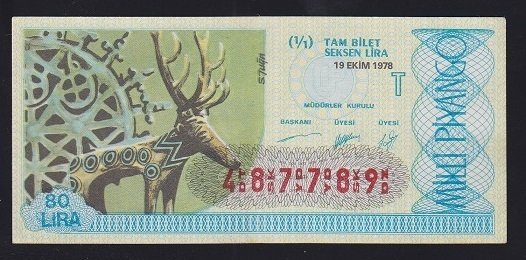 1978 19 EKİM TAM BİLET