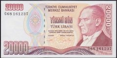 7.EMİSYON 2.TERTİP 20000 LİRA G68 161237 ÇİLALTI