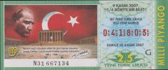 2007 9 Kasım Çeyrek Bilet - G Serisi
