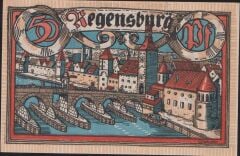 Almanya 50 Pfennig Notgeld 1918 Çil Ters Baskı