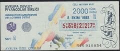 1988 8 Ekim Beşte Bir Bilet - R Serisi