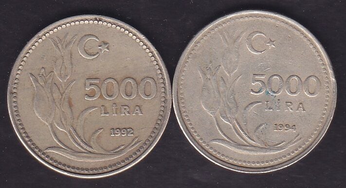 1992-94 Yılı 5000 Lira