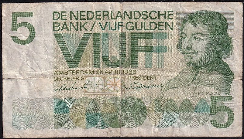 Hollanda 5 Gulden 1966 Haliyle
