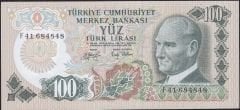 6.Emisyon 2.Tertip 100 Lira F41 684848 Çilaltı Çil