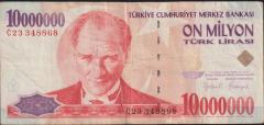 7.Emisyon 10 000 000 Lira C23 348868 Çok Temiz