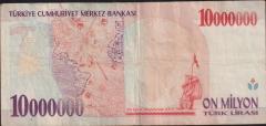 7.Emisyon 10 000 000 Lira C23 348868 Çok Temiz
