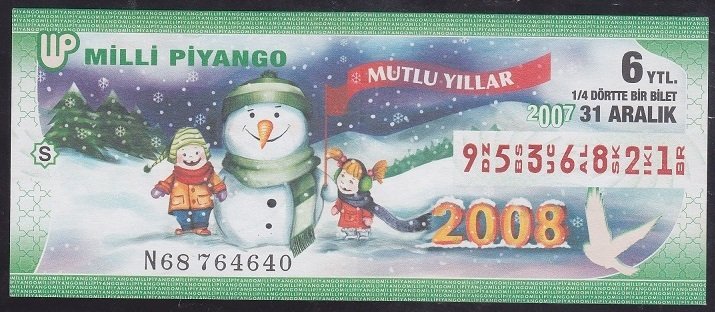 2007 31 ARALIK ÇEYREK BİLET S SERİSİ
