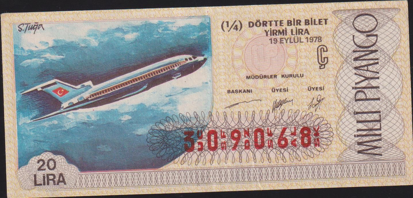 1978 19 Eylül Çeyrek Bilet - Ç Serisi