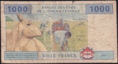 Central African States 1000 Frank 2002 Temiz (A) Pick 407A Gabon