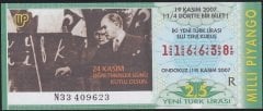 2007 19 Kasım Çeyrek Bilet - R Serisi