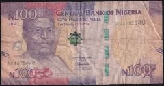 Nijerya 100 Naira 2014 Temiz