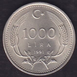 1991 Yılı 1000 Lira