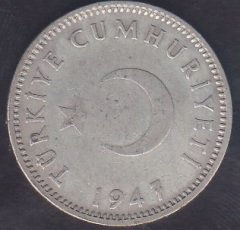 1947 YILI 1 LİRA GÜMÜŞ