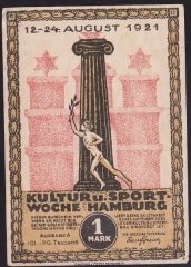 ALMANYA  1 MARK NOTGELD  1921 ÇİLALTI ÇİL