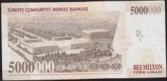 7.Emisyon 5 000 000 Lira J44 985105 Çok Temiz