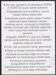 BİRLEŞİK BASIN DAĞITIM SÜPER 21 (DOKUZ KUPA)