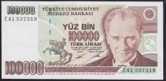 7.EMİSYON 2.TERTİP 100000 LİRA E41 537319 ÇİLALTI ÇİL