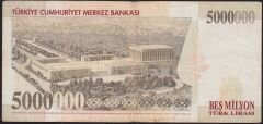 7.Emisyon 5 000 000 Lira D17 560854 Çok Temiz