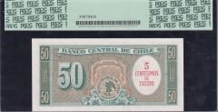 Şili 50 Pesos 1960-61 Çil Pick 126b Sertifikalı