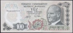 6.EMİSYON 2.TERTİP 100 LİRA H44 128722 ÇÇT +