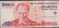 7.Emisyon 10 000 000 Lira C20 879923 Çok Temiz