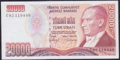 7.EMİSYON 1.TERTİP 20000 LİRA E82 118448 ÇİLALTI