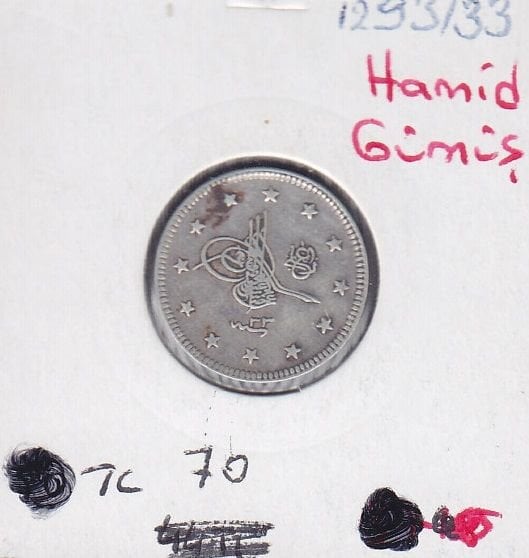 1293/33 Abdulhamid 2 Kuruş Gümüş