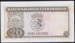 Timor 20 Escudos 1967 Çilaltı Çil Pick 26 ( Sararma Var )