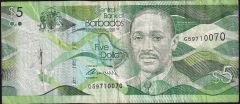 Barbados 5 Dolar 2013 Çok Temiz