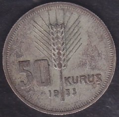 1935 YILI 50 KURUŞ GÜMÜŞ