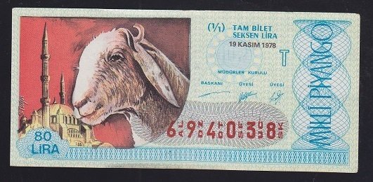 1978 19 KASIM TAM BİLET