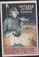 ALMANYA  1 MARK NOTGELD  1922 ÇİLALTI ÇİL