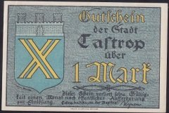 ALMANYA  1 MARK NOTGELD  1922 ÇİLALTI ÇİL