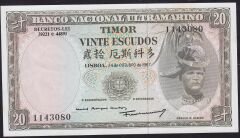 Timor 20 Escudos 1967 Çilaltı Çil Pick 26