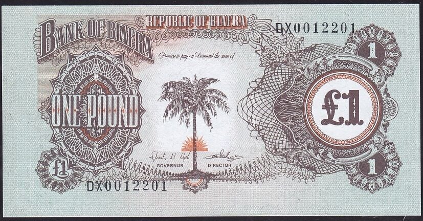 Biafra 1 Pound 1968 Çil Pick 5