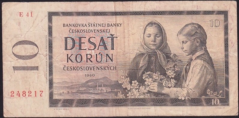 Çekoslovakya 10 Korun 1960 Çok Temiz Pick 88