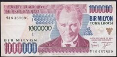 7.Emisyon 2.Tertip 1 000 000 Lira M46 467899 Çok Temiz+